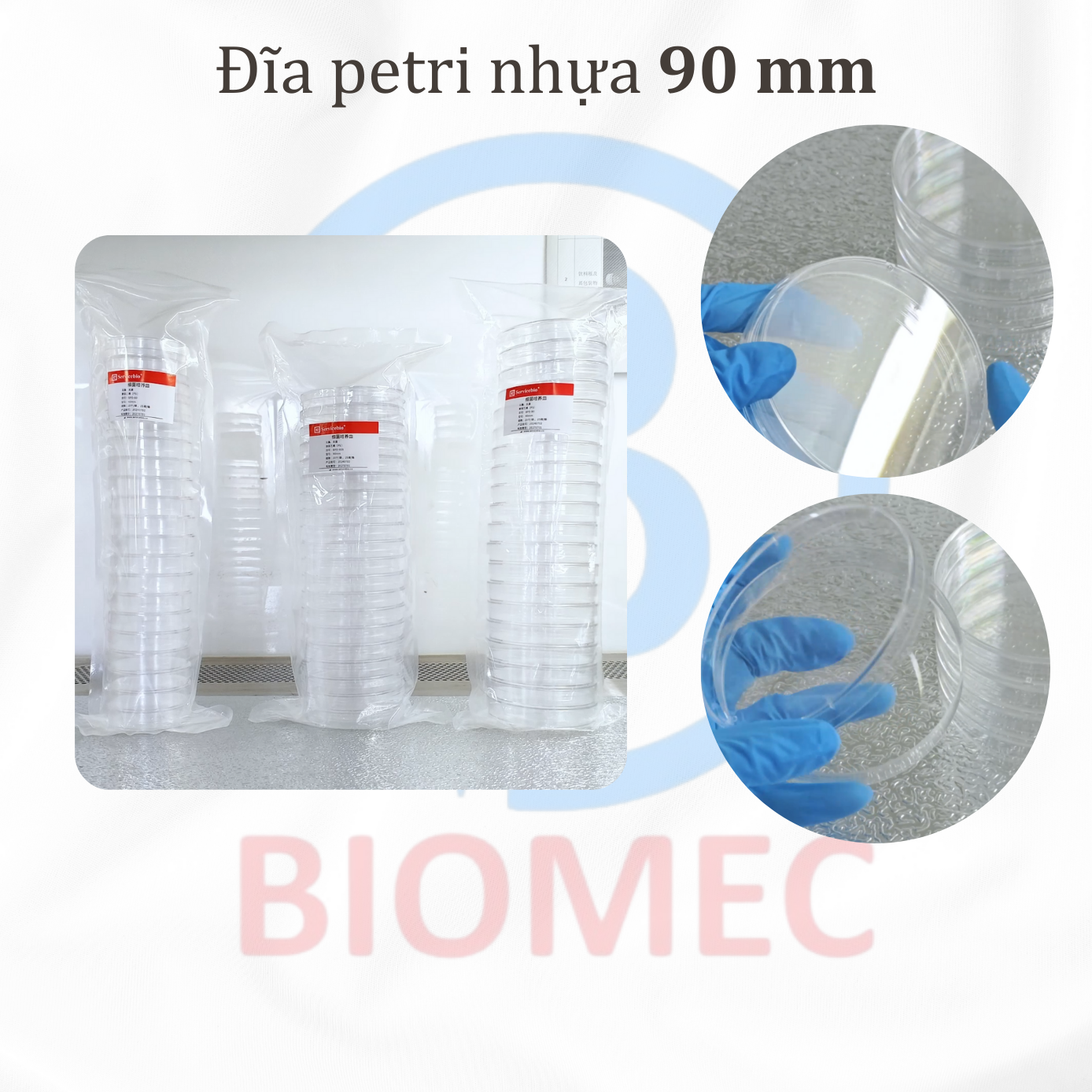 Đĩa petri nhựa 90 mm