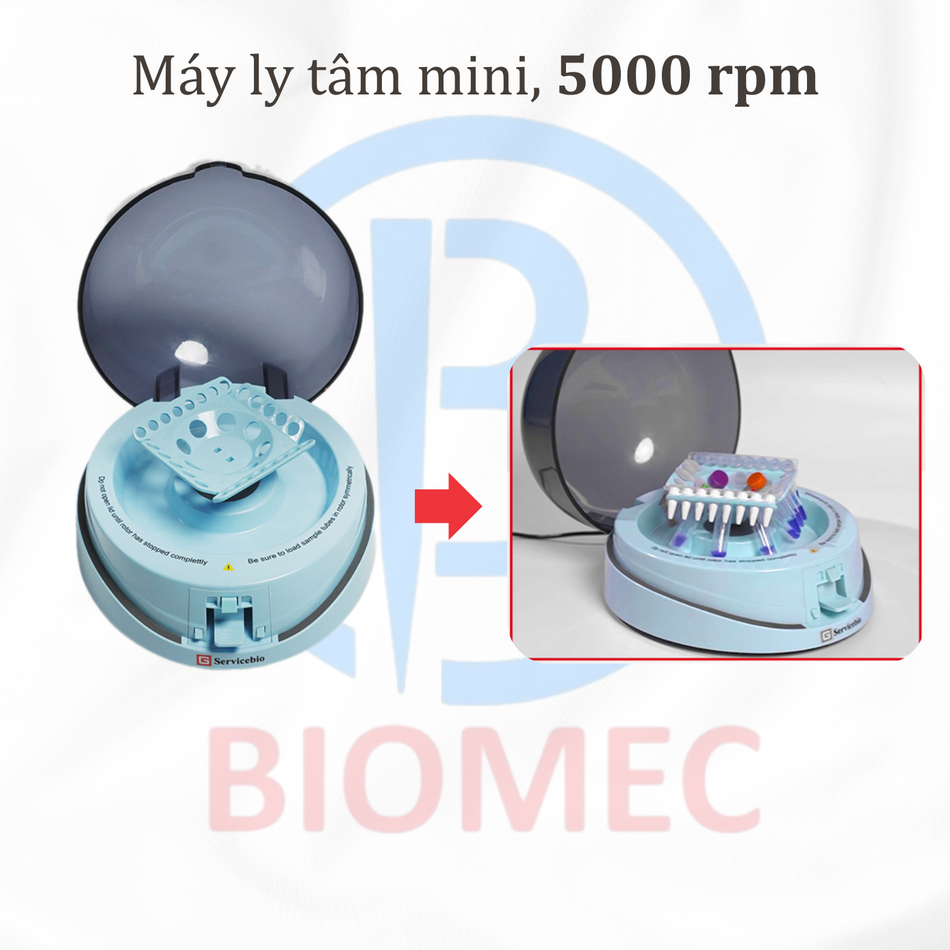 Máy ly tâm mini, 5000 rpm