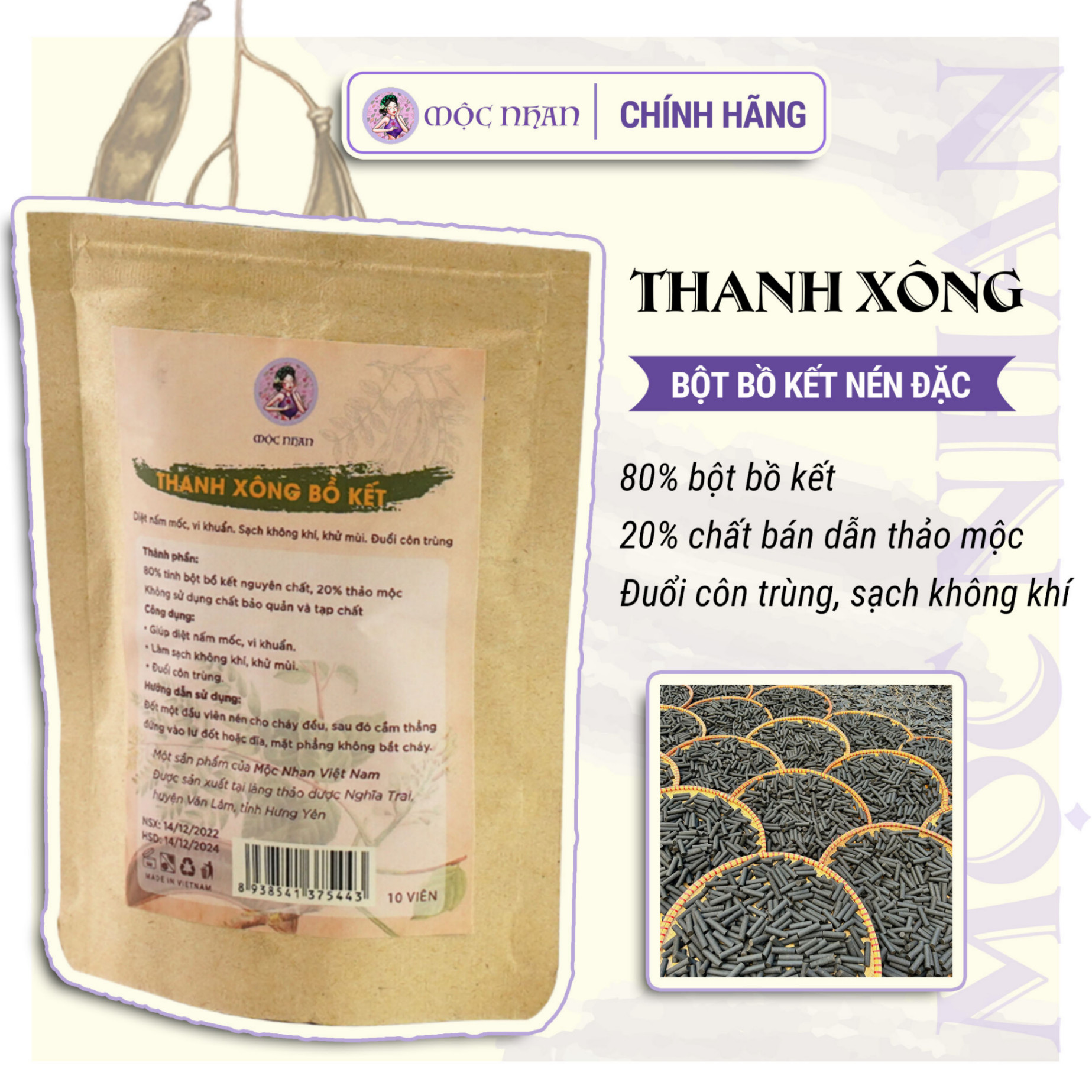 Thanh xông bổ kết (10 viên) Mộc Nhan