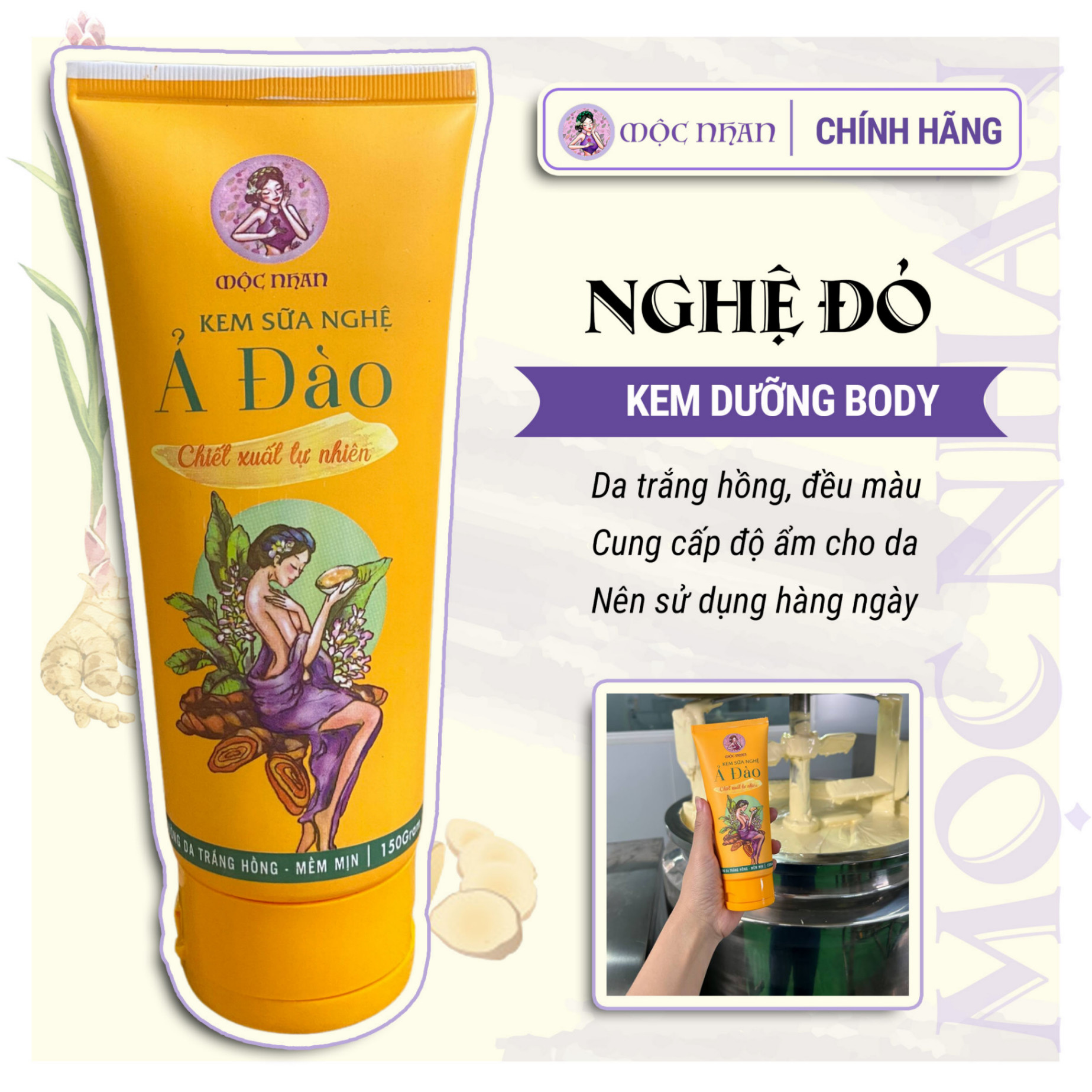 Kem sữa nghệ Ả Đào Mộc Nhan 150gr