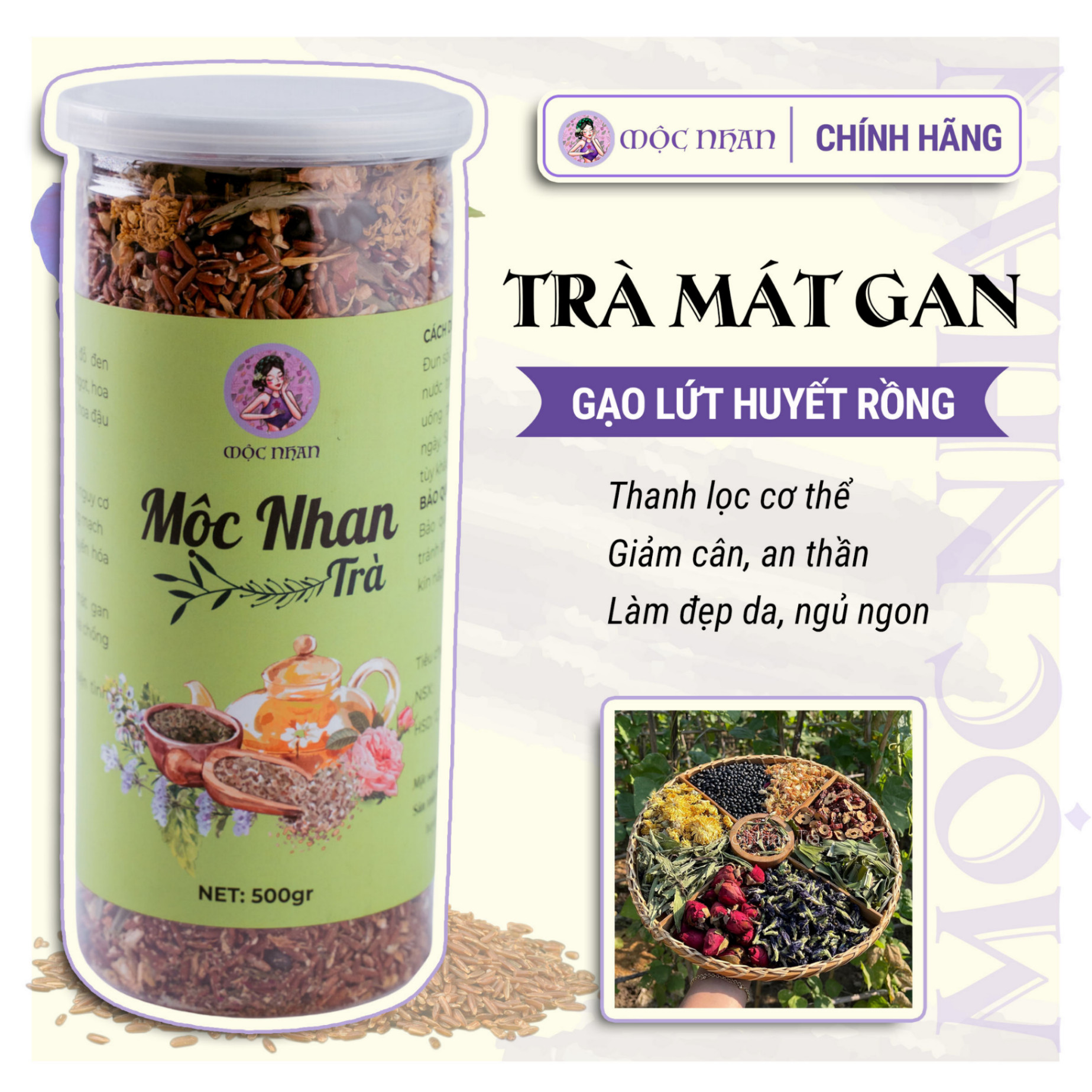 Mộc Nhan Trà (Trà hoa ngũ cốc)