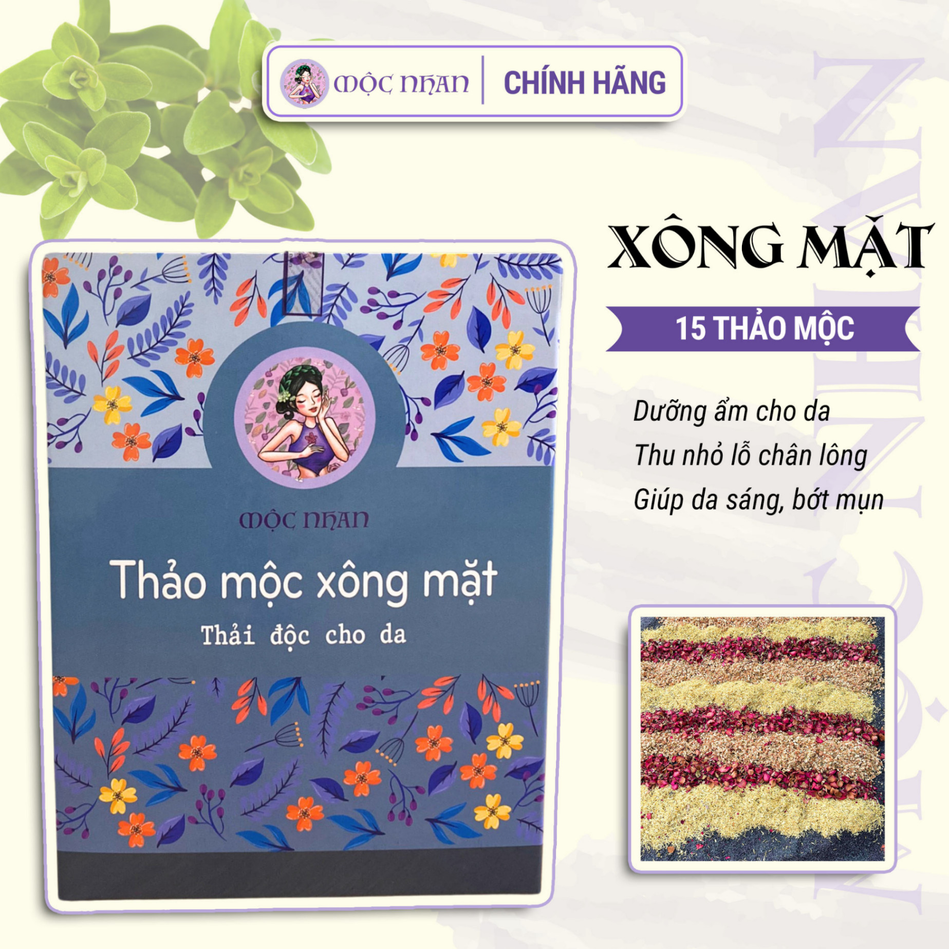 Xông mặt thảo mộc Mộc Nhan