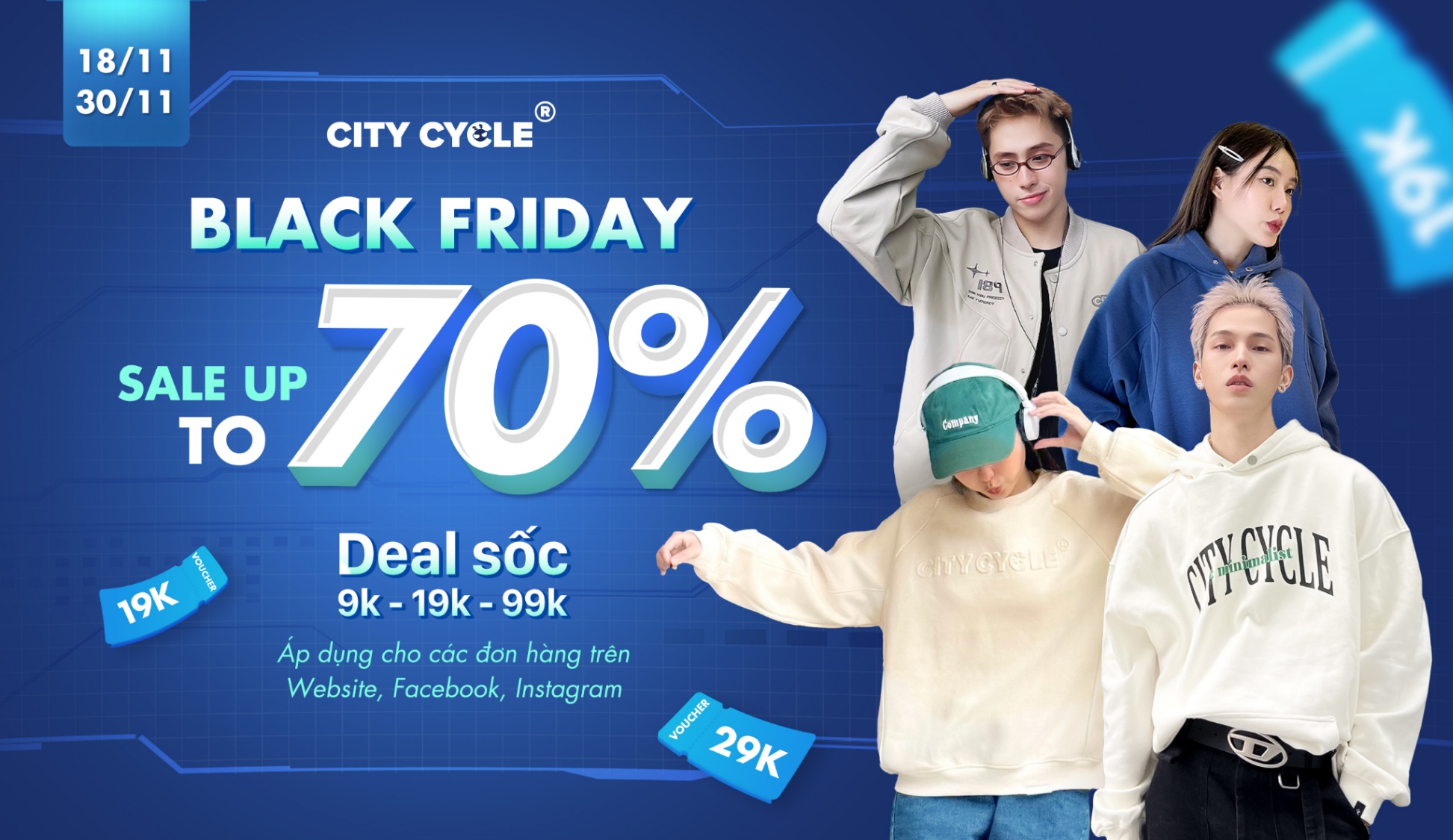 Black Friday 2023 - Ngày đen tối, Local Brand City Cycle sale lạc lối up to 70%