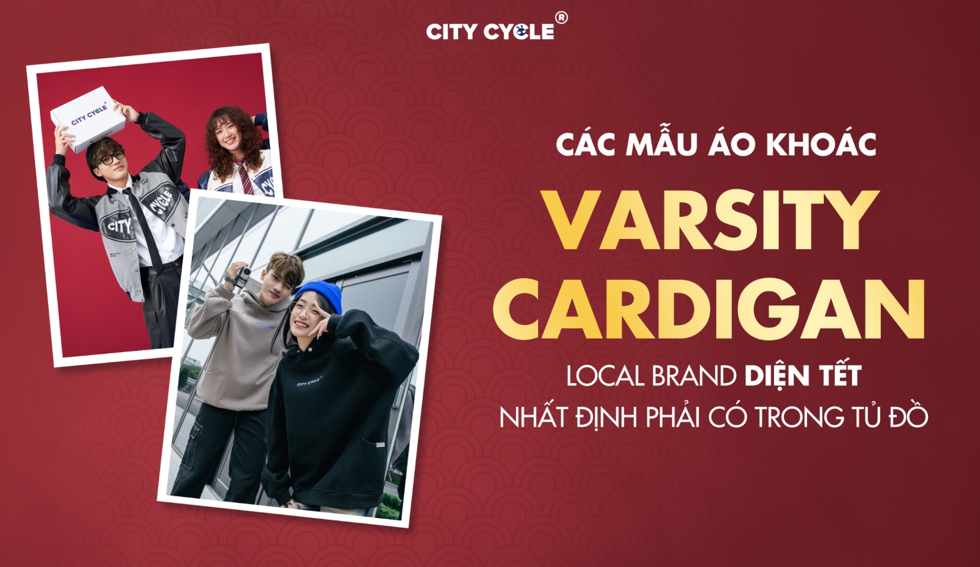 Các mẫu áo khoác Varsity, Cardigan Local Brand diện Tết nhất định phải có trong tủ đồ