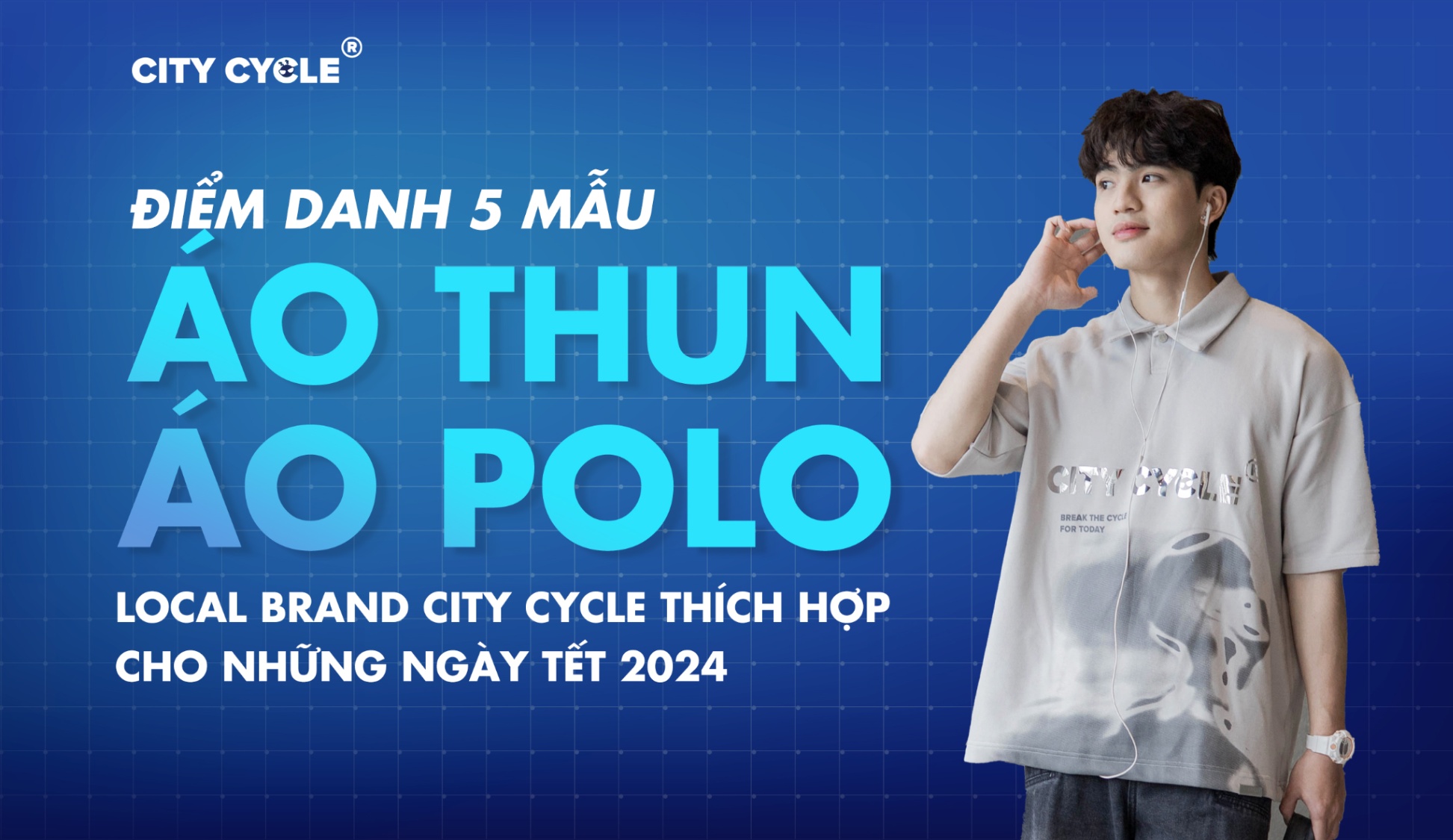 Điểm danh 5 mẫu áo thun, áo polo Local Brand City Cycle thích hợp cho những ngày Tết 2024