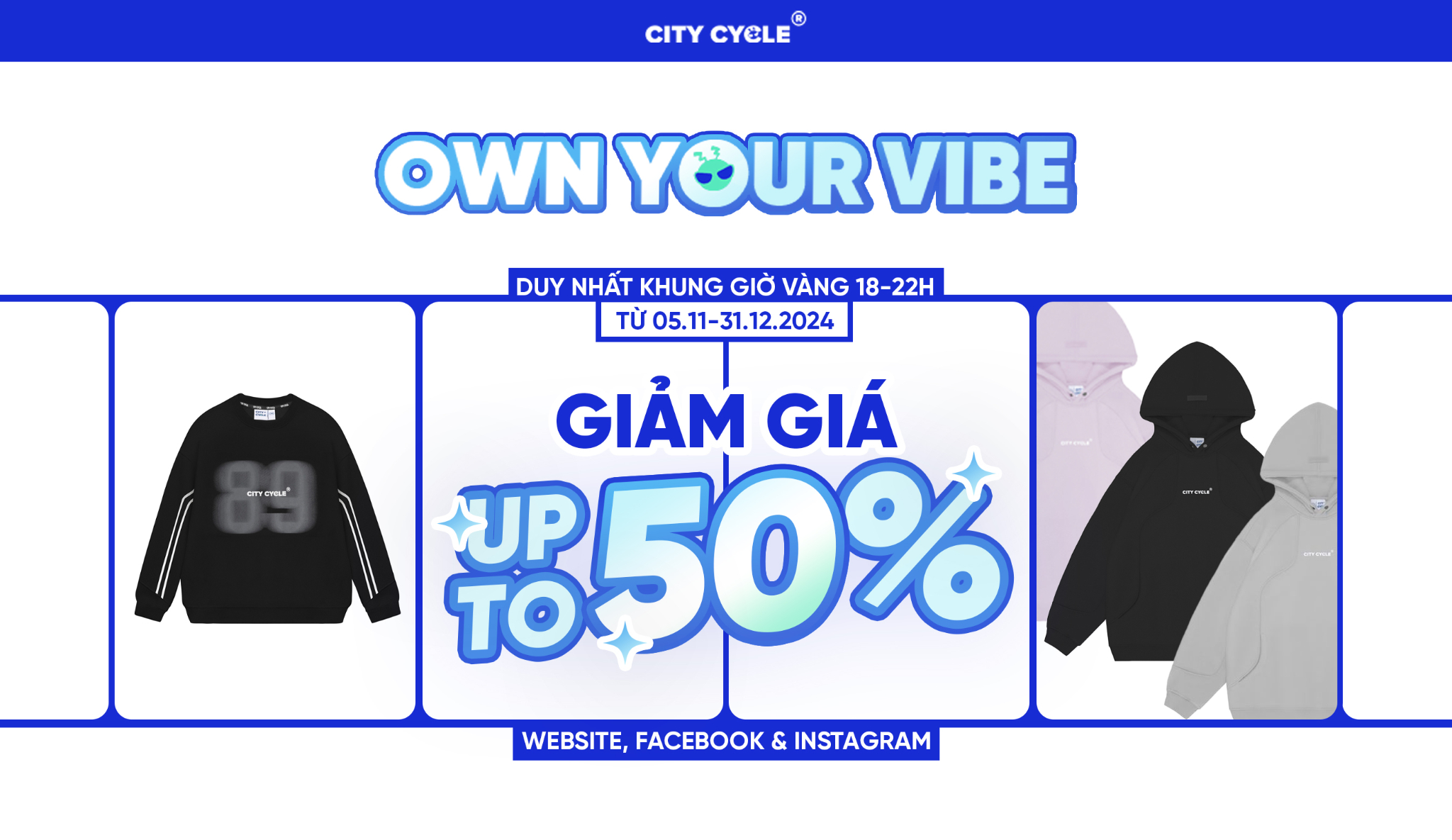 RẺ VÔ ĐỊCH LÊN TỚI 50% VỚI CHƯƠNG TRÌNH GIỜ VÀNG “OWN YOUR VIBE” CỦA CITY CYCLE