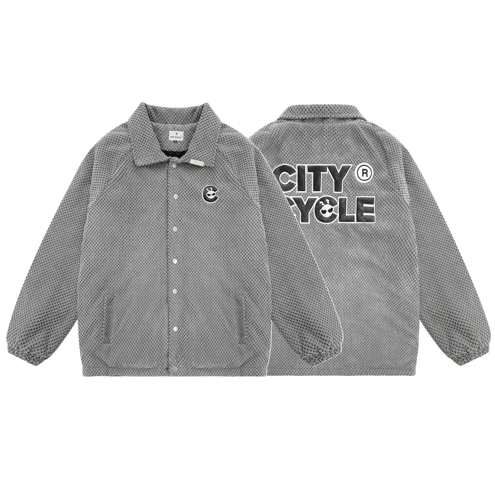 JACKET NHUNG GRAY BUBBLE