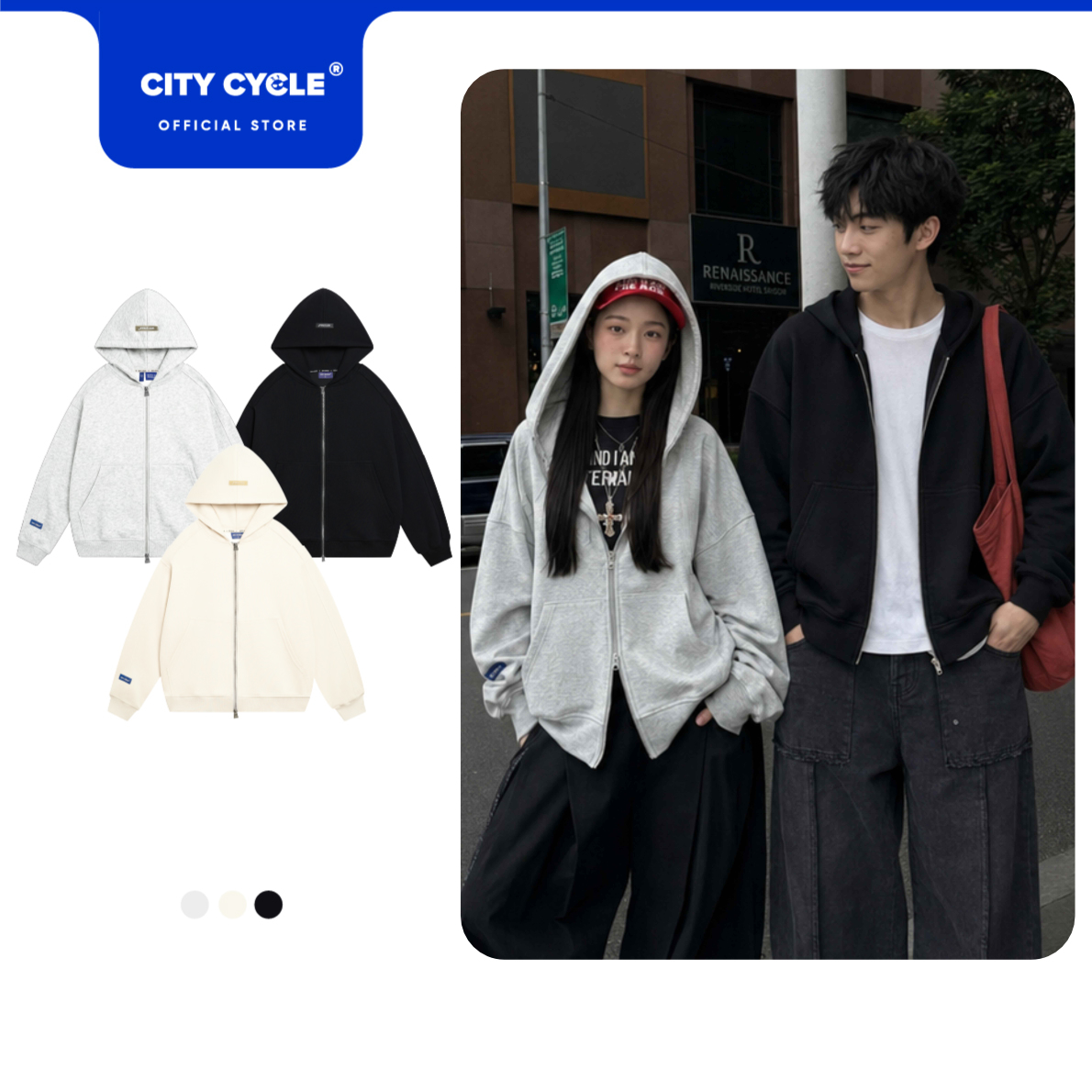 ÁO KHOÁC HOODIE ZIP ON MY WAY