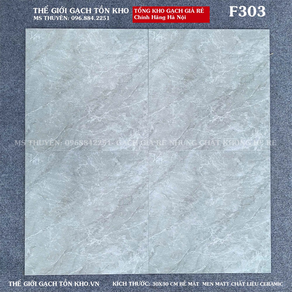Gạch lát sân chống trơn màu xám ghi 30x30 FB303 Loại 1