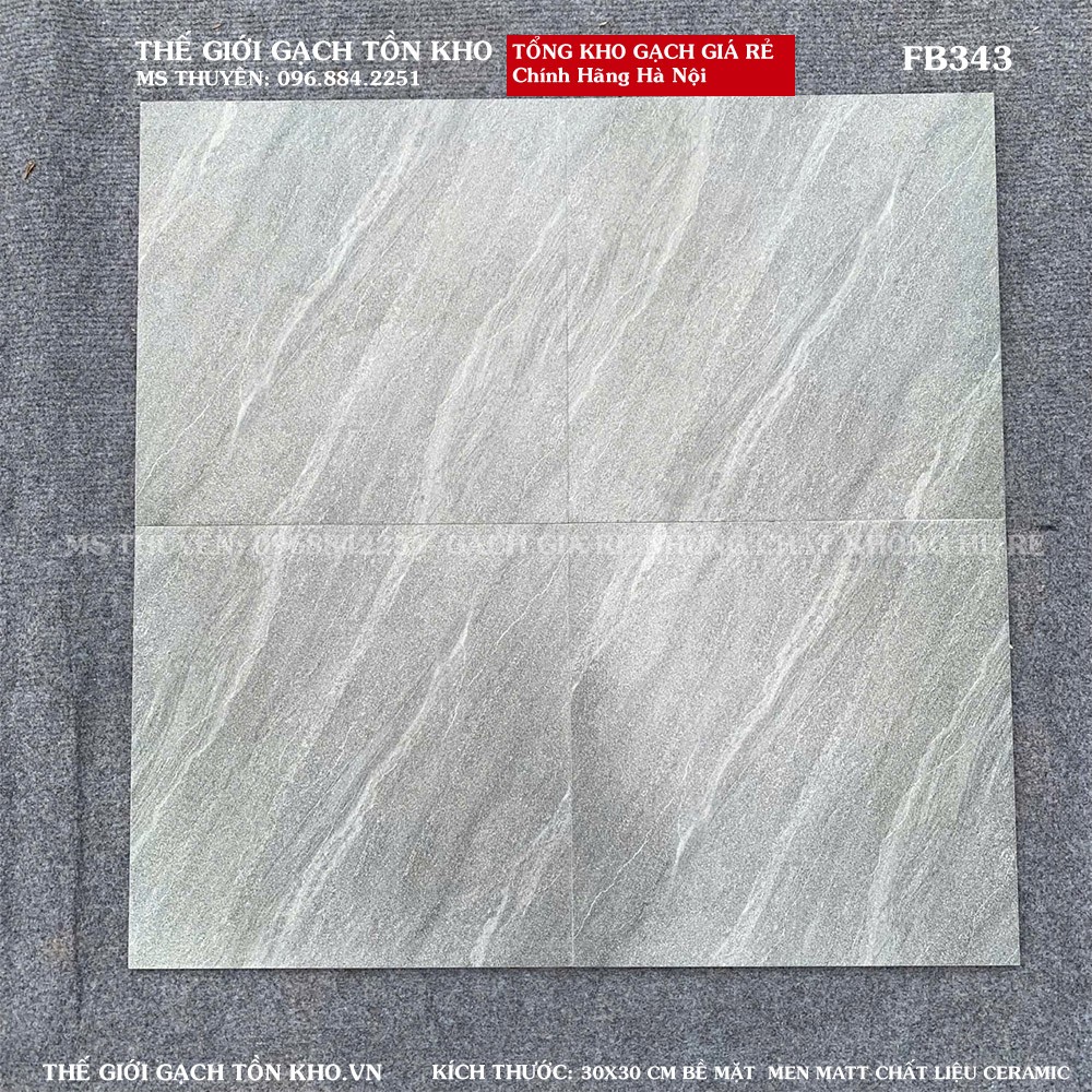Gạch lát nền Chống trơn 30x30 GIÁ RẺ FB343 LOẠI A1
