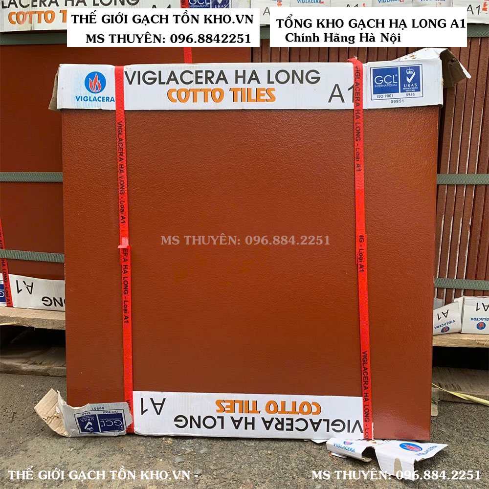 Gạch Đỏ lát sân Tráng men Cotto Viglacera Hạ long 50x50 cm A1