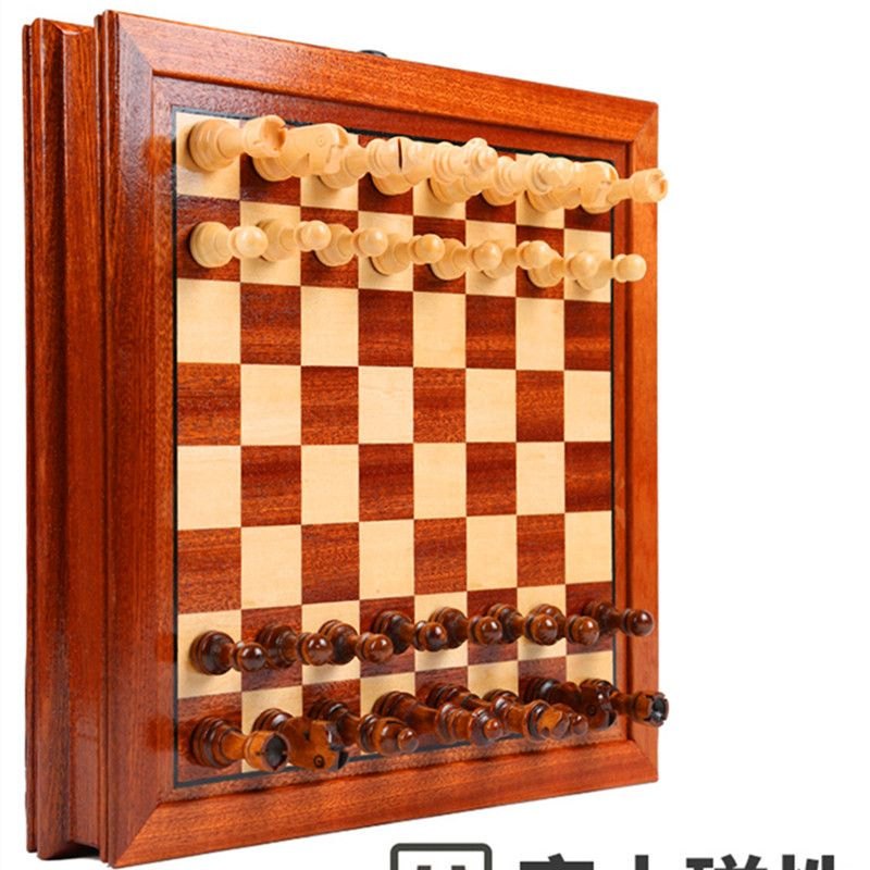 Bộ Cờ Vua Nam Châm Cao Cấp Được Làm Từ Gỗ Óc Chó Thiết Kế Độc Đáo Bàn Cờ Cao Tặng Kèm 2 Hậu - 42Cm