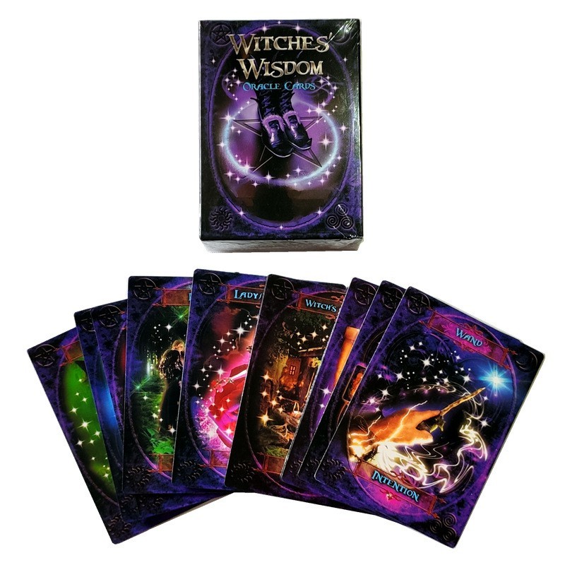 Bộ Bài Bói Tarot Witches Wisdom Oracle Cards Tuyệt Đẹp 48 Lá Kèm Hướng Dẫn