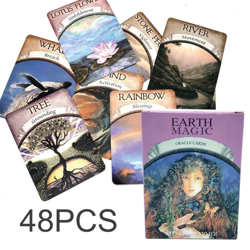 Bộ Bài Earth Magic Oracle Cards 48 Lá Tiếng Anh - Thẻ Bài Bói Tiên Tri Vận Mệnh Cực Hay
