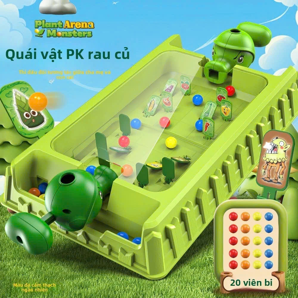 Đồ chơi bắn bóng zombie & plant đồ chơi tương tác hấp dẫn 60 viên bi