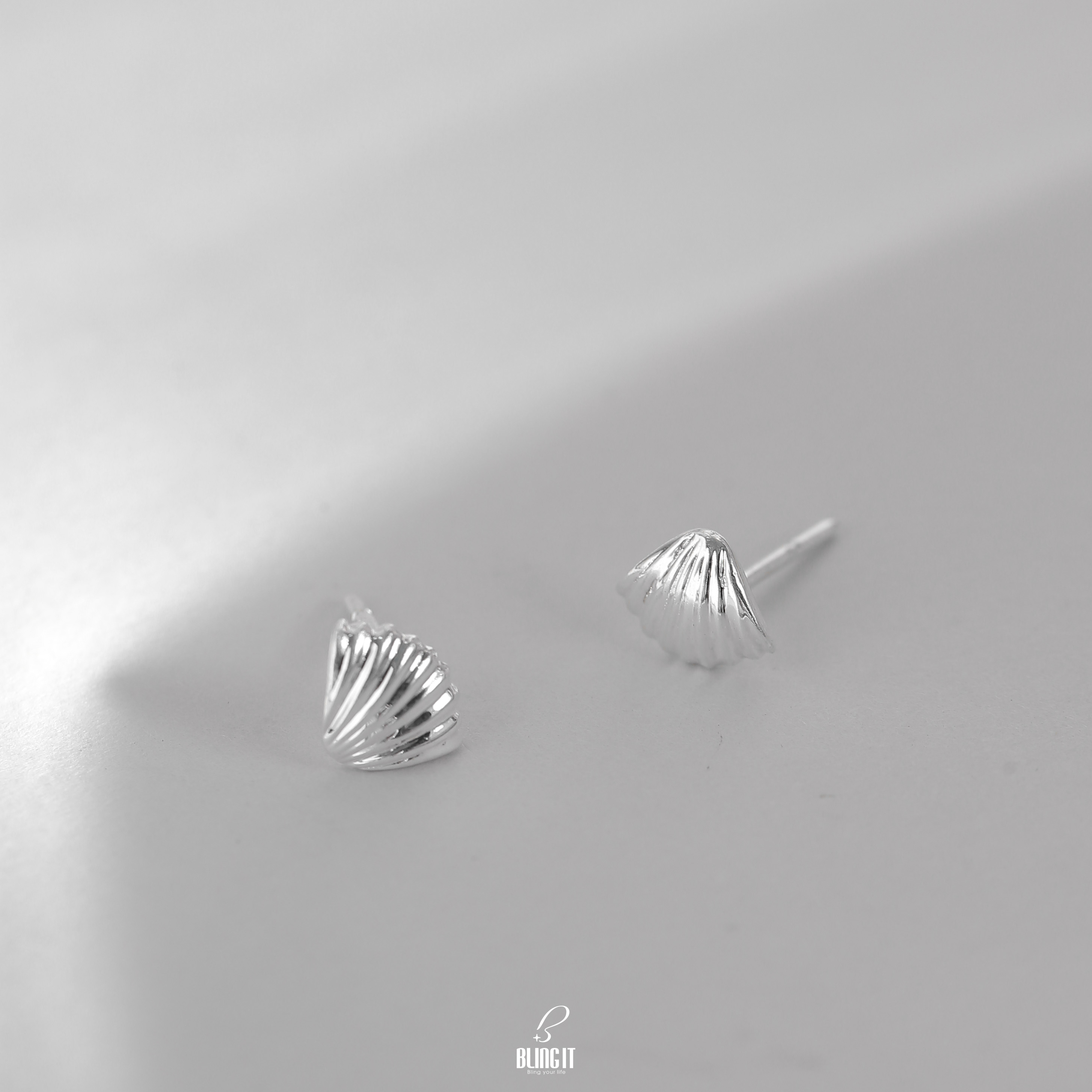 X - Scallop earring bibt587