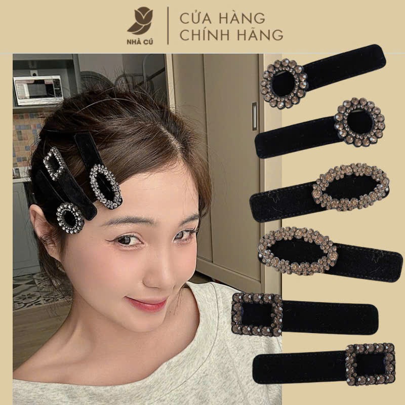 SET 2 KẸP MÁI NHUNG ĐÍNH ĐÁ 6006