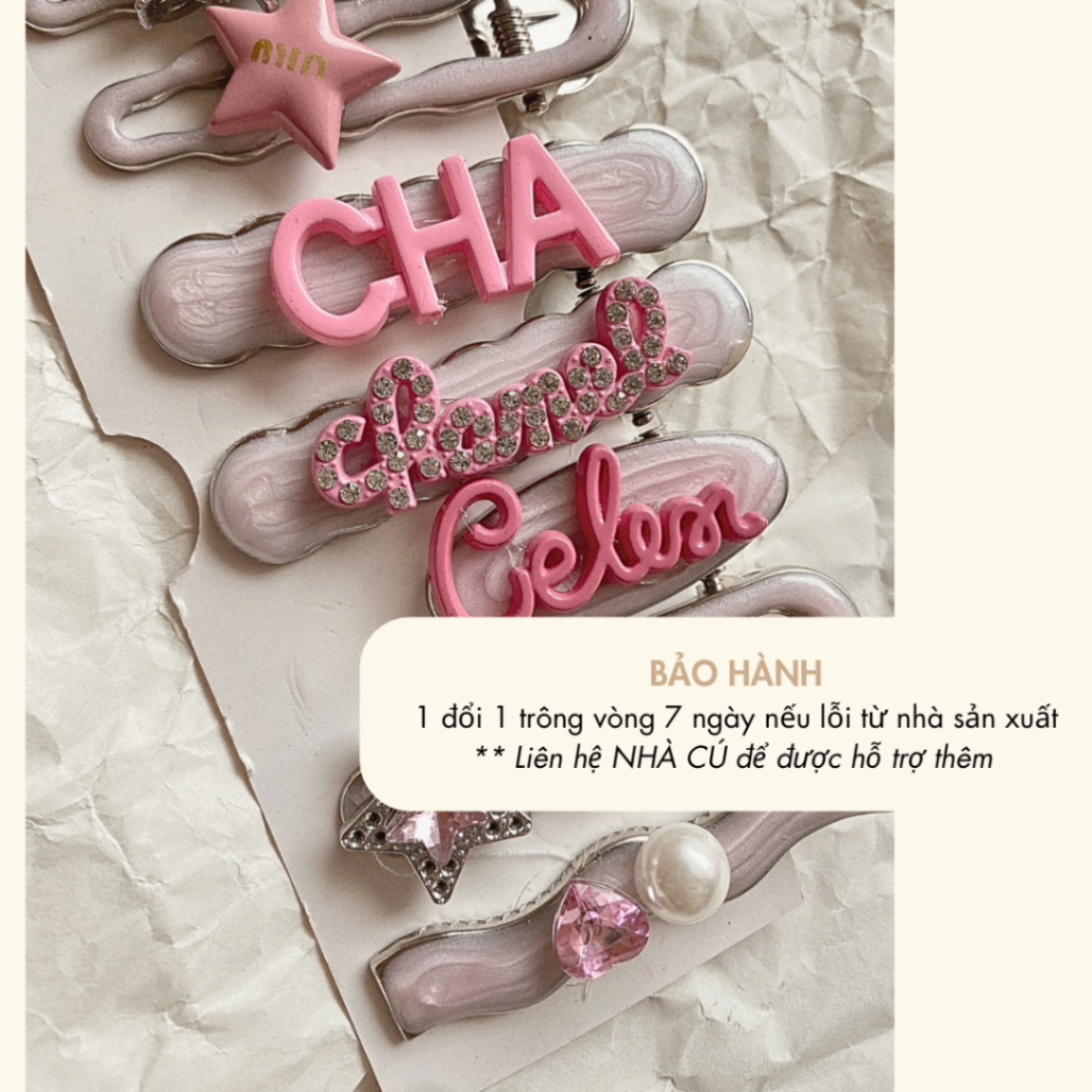 SET 5 KẸP MÁI GEL CHARM 6020