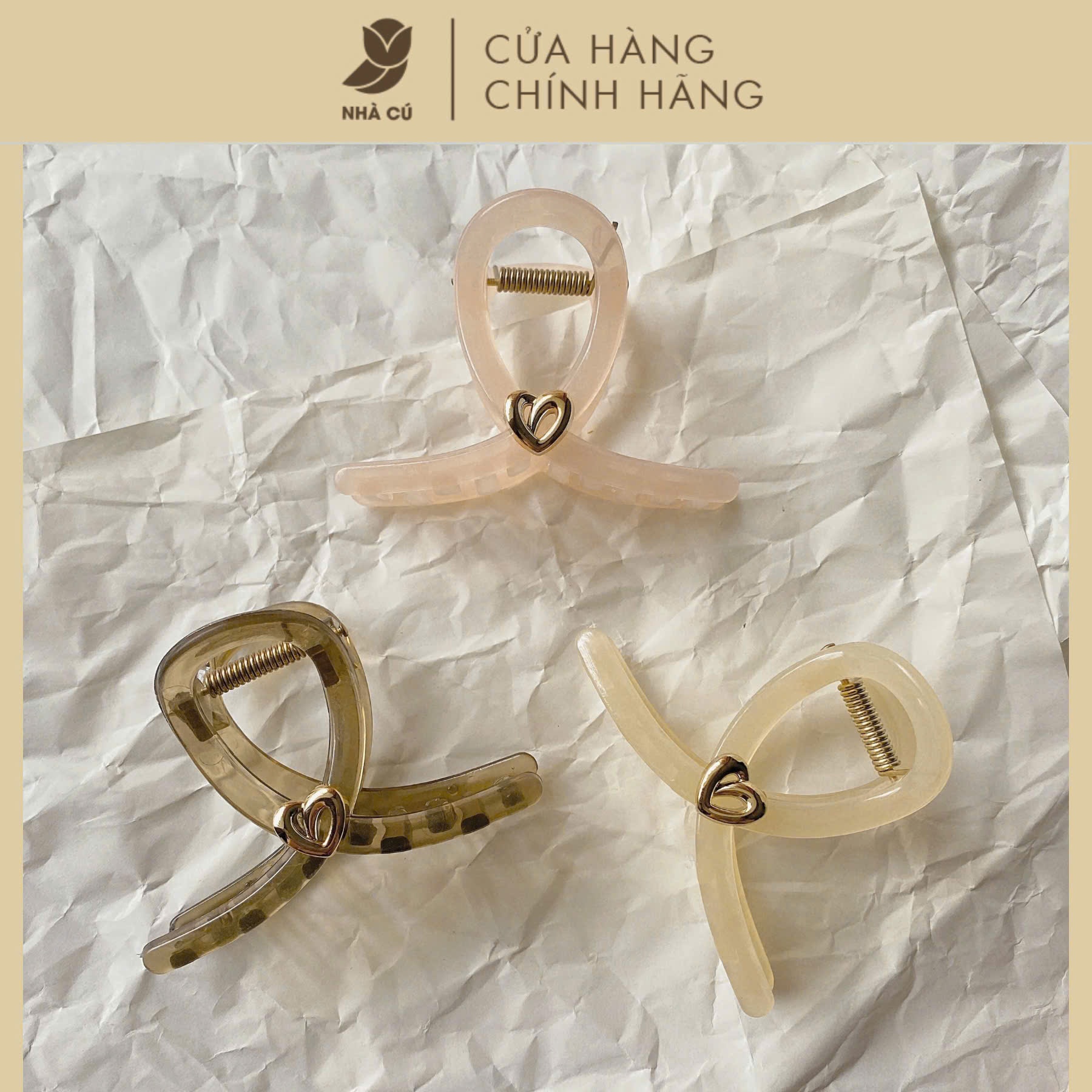 KẸP TÓC THẠCH ĐUÔI CÁ 5CM CHARM TIM 6061