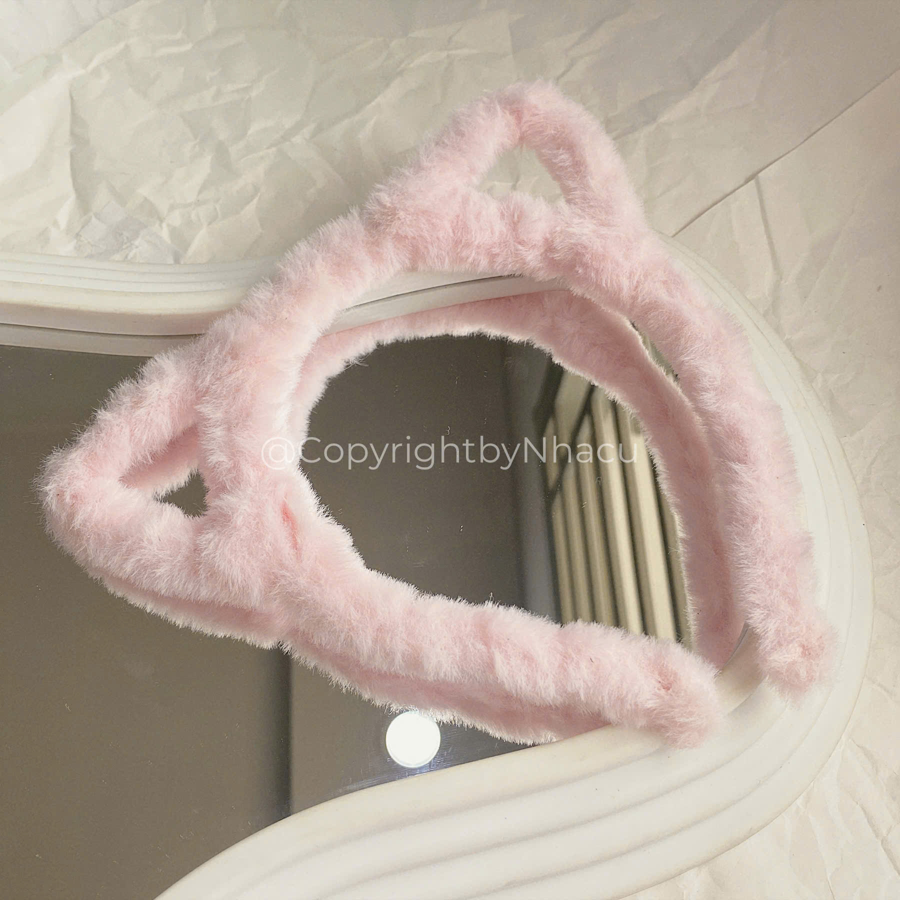 BĂNG ĐÔ TAI THỎ NHỌN LÔNG HỒNG 6101