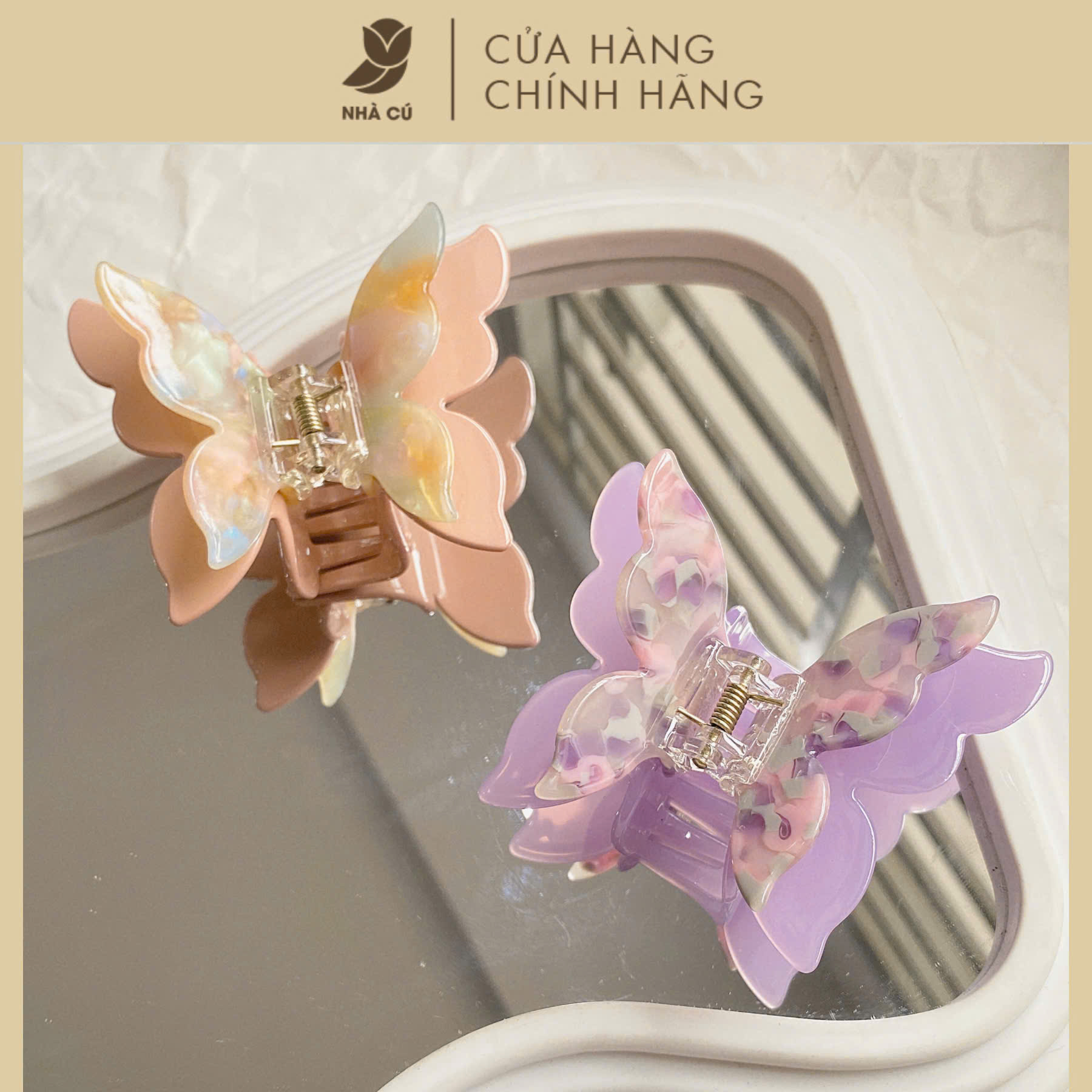 KẸP TÓC BƯỚM 2 LỚP XÀ CỪ 6105