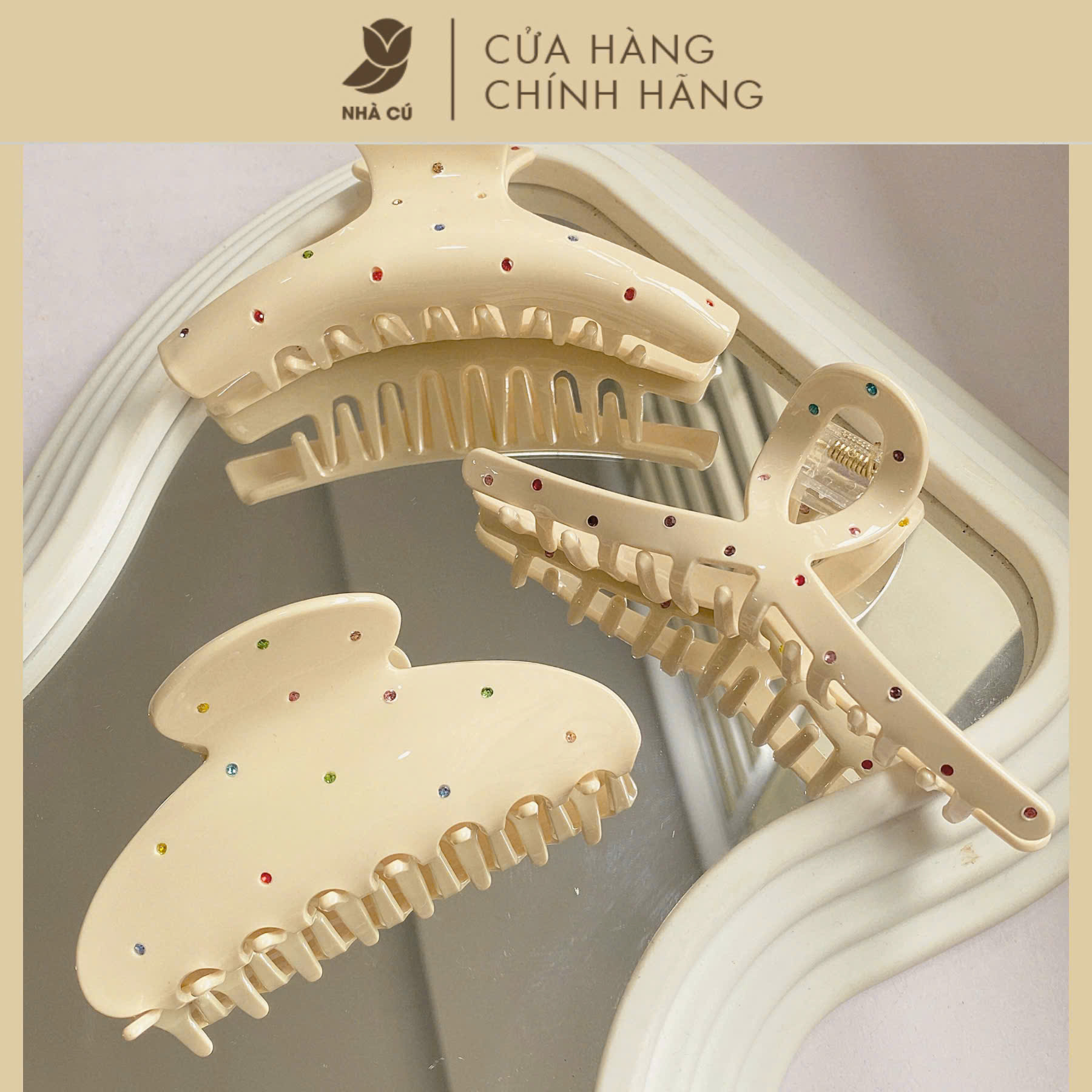 KẸP TÓC ĐÍNH GEM MÀU 6112