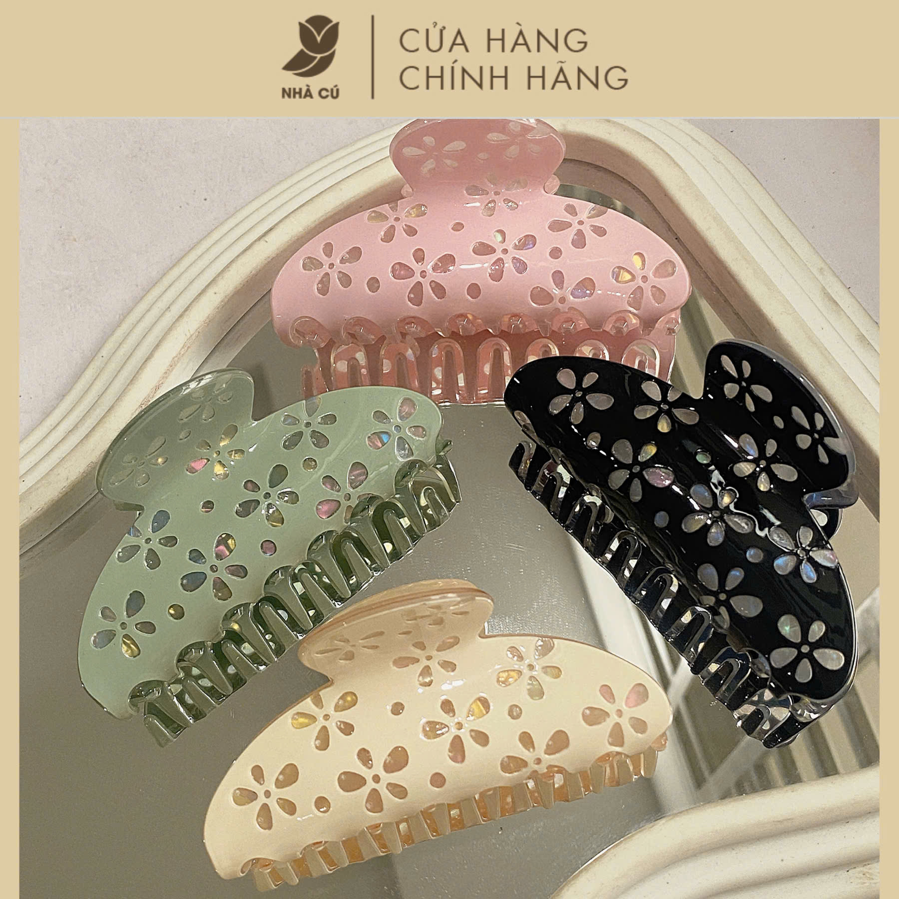 KẸP TÓC KHẢM HOA XÀ CỪ 6134