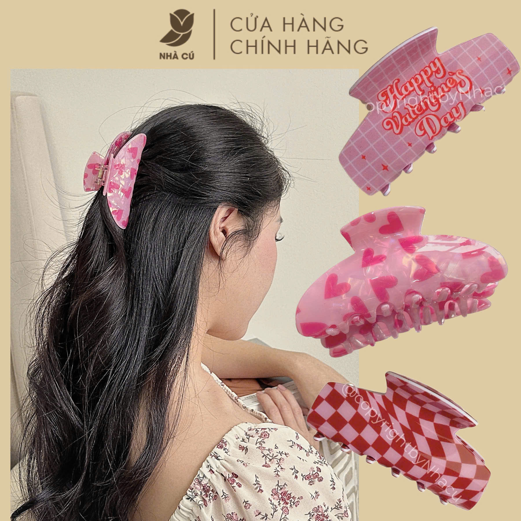 KẸP TÓC XÀ CỪ IN TIM 6126