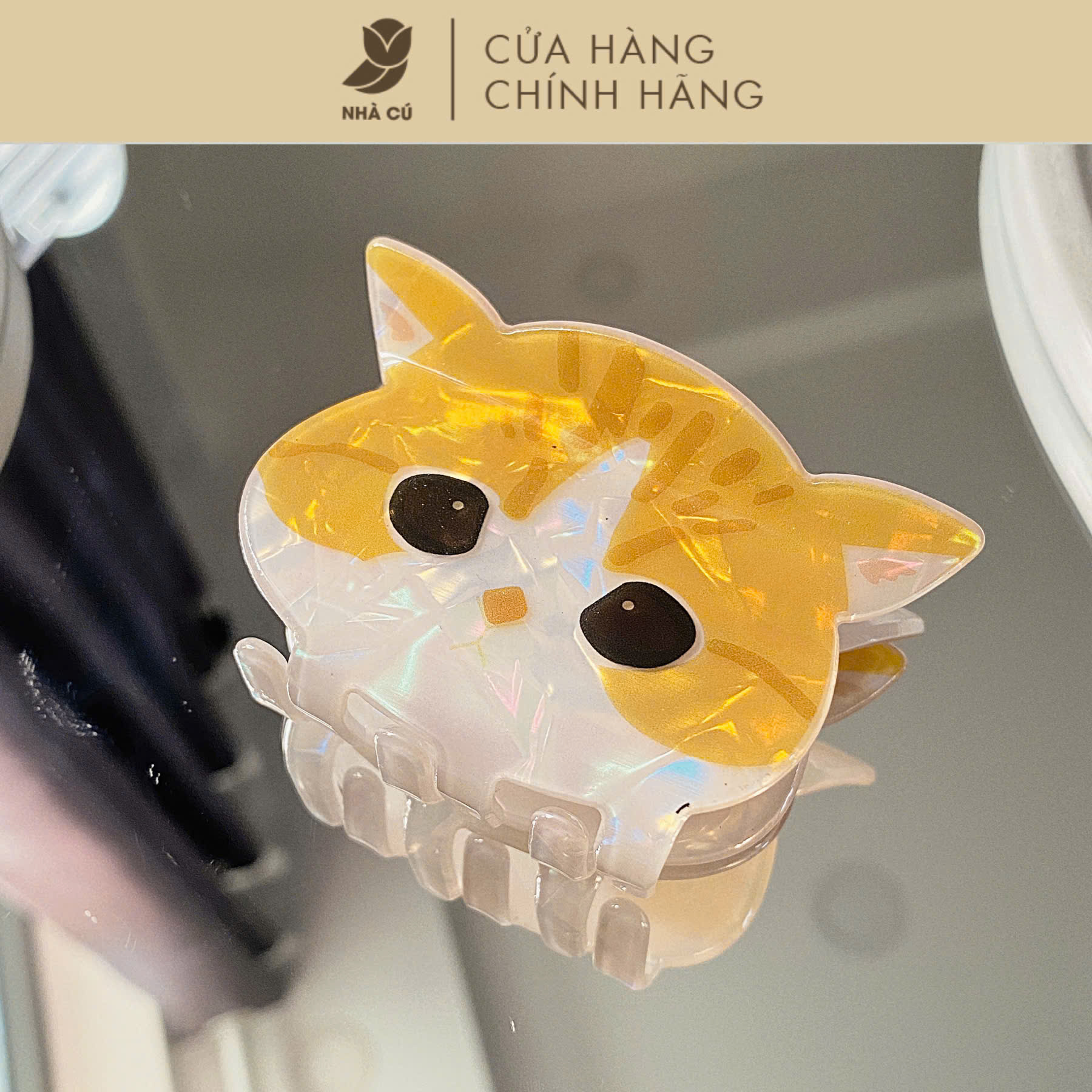 KẸP TÓC XÀ CỪ MÈO CAM 6170