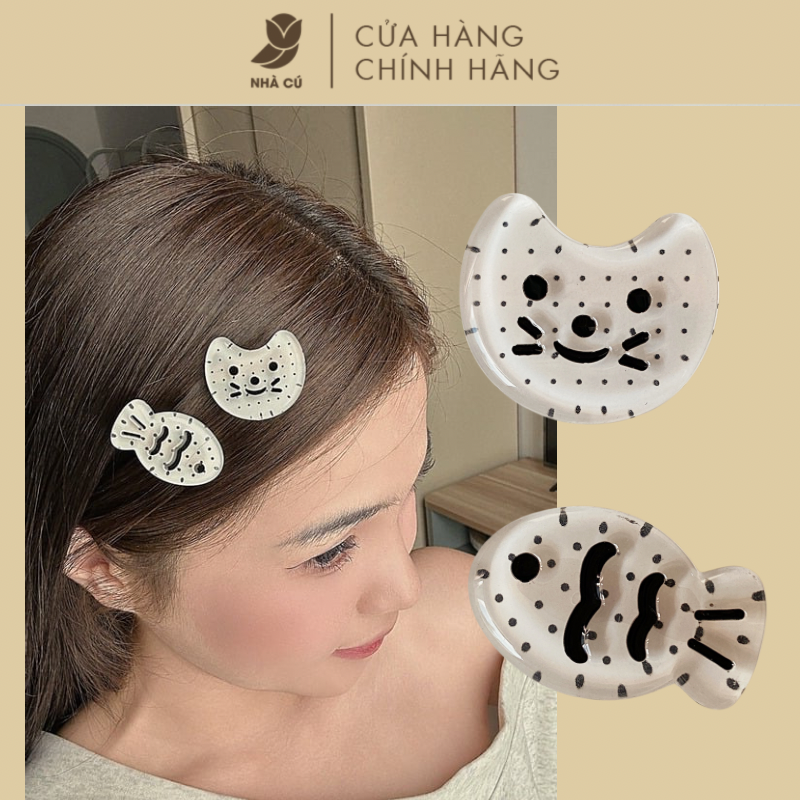 SET 2 KẸP MÁI HÌNH MÈO - CÁ 6001
