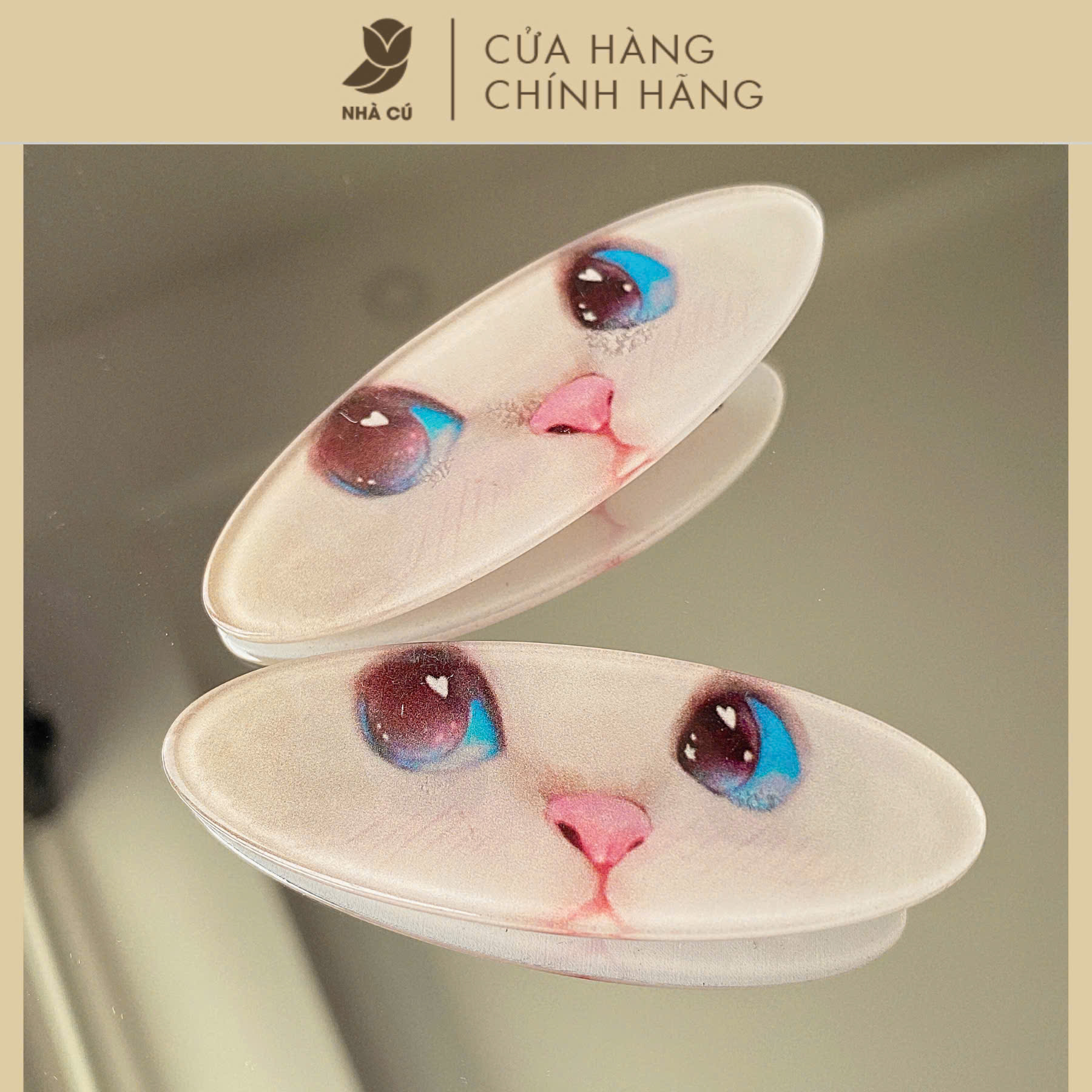 SET 2 KẸP MÁI MẶT MÈO 3D 6160