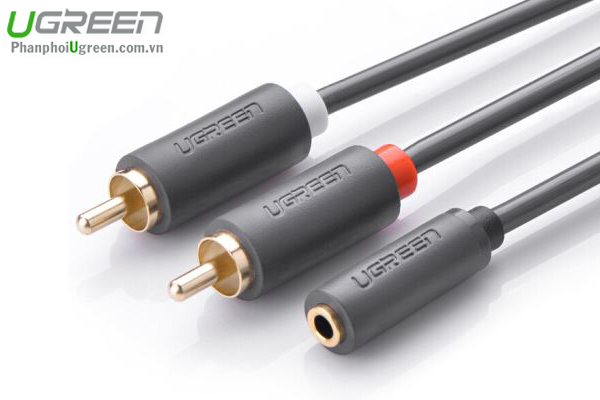 Cáp Audio 3.5mm (Âm) to RCA 1M Chính Hãng Ugreen 10588