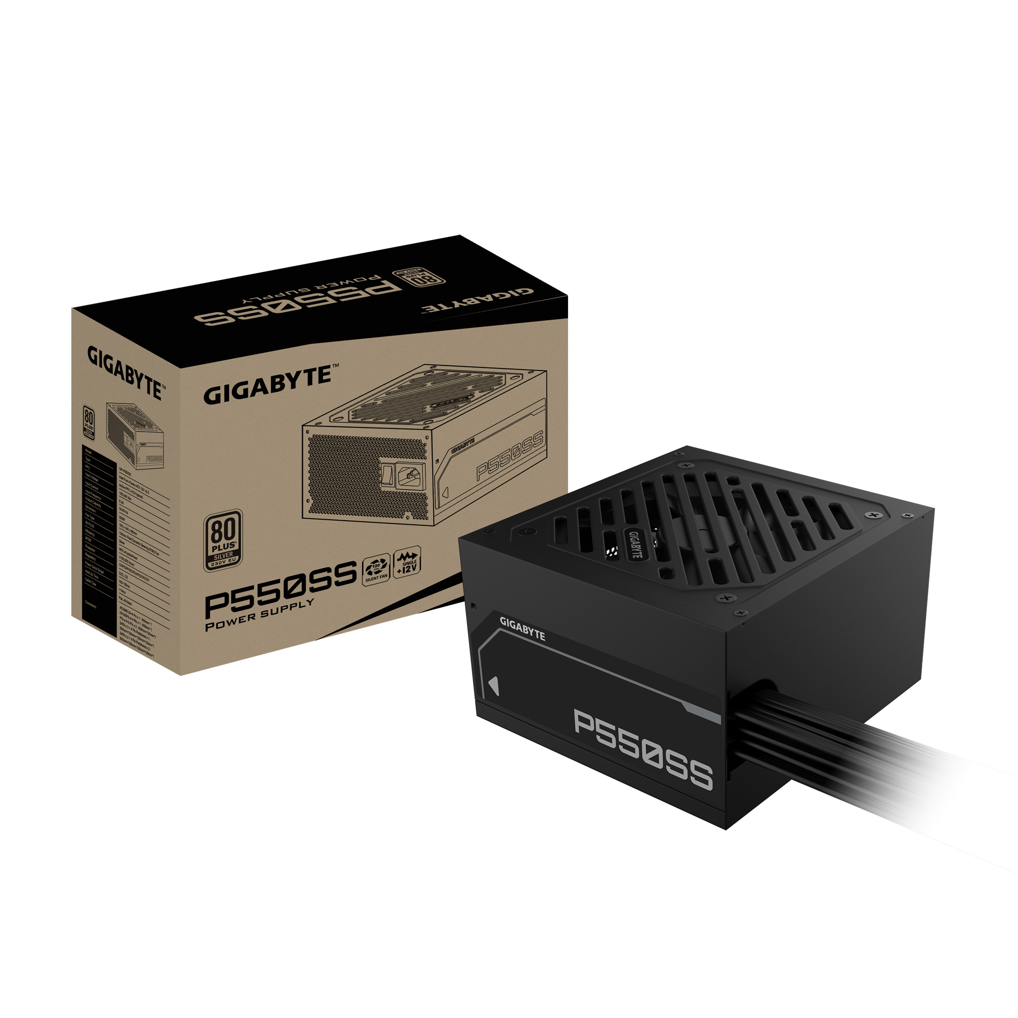 Nguồn Gigabyte 550W GP-P550ss 80 Plus Silver