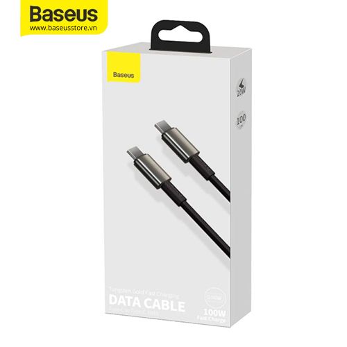 Cáp sạc Type C-C Baseus Tungsten Gold 100W