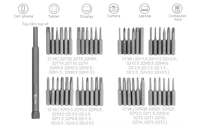 Bộ vít đa năng cầm tay 49in1 Xmobile JM-8169