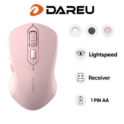 Chuột không dây Dare-U LM115G - Hồng