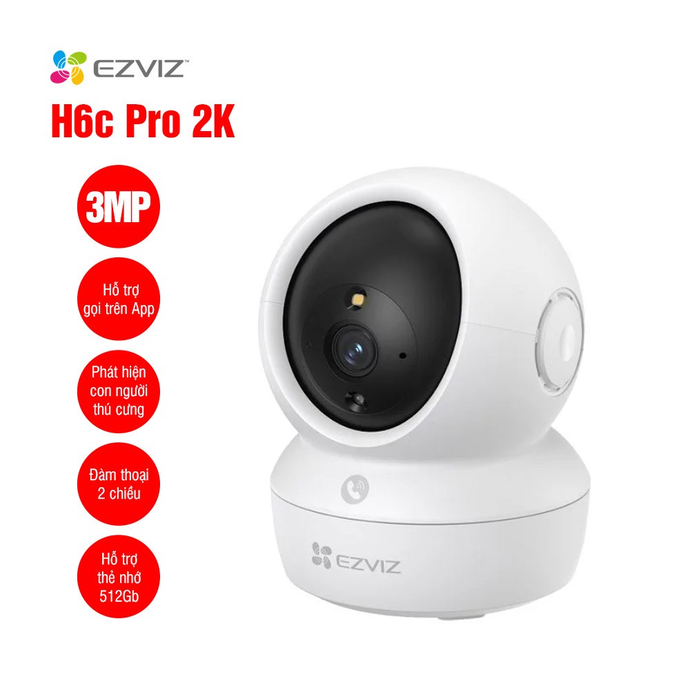 Camera IP Wifi Ezviz CS-H6C PRO 2k 3MP (có màu ban đêm)