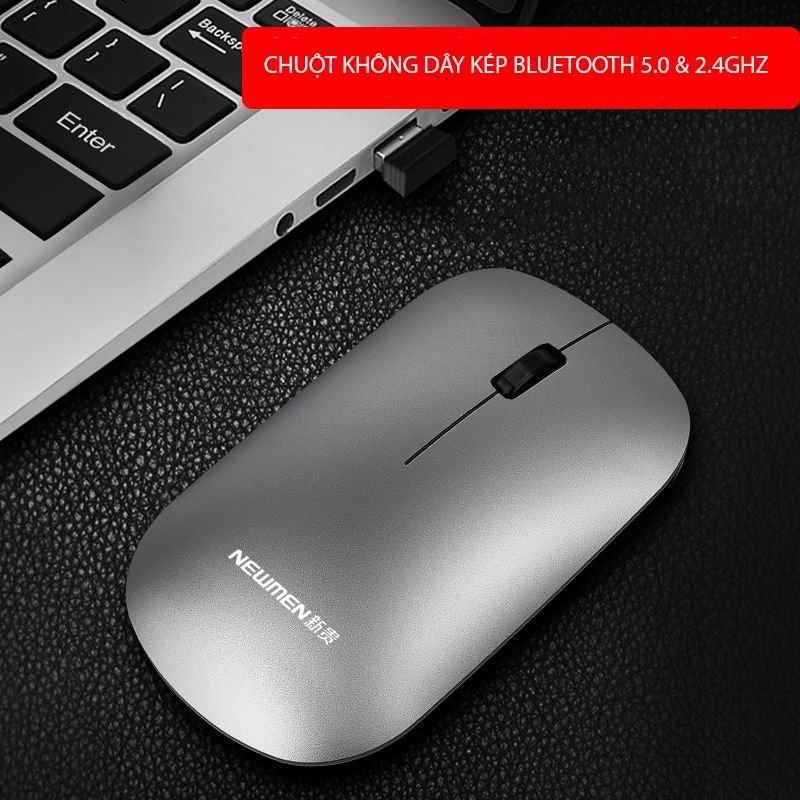 Chuột Newmen D566 (USB/bluetooth) Bạc