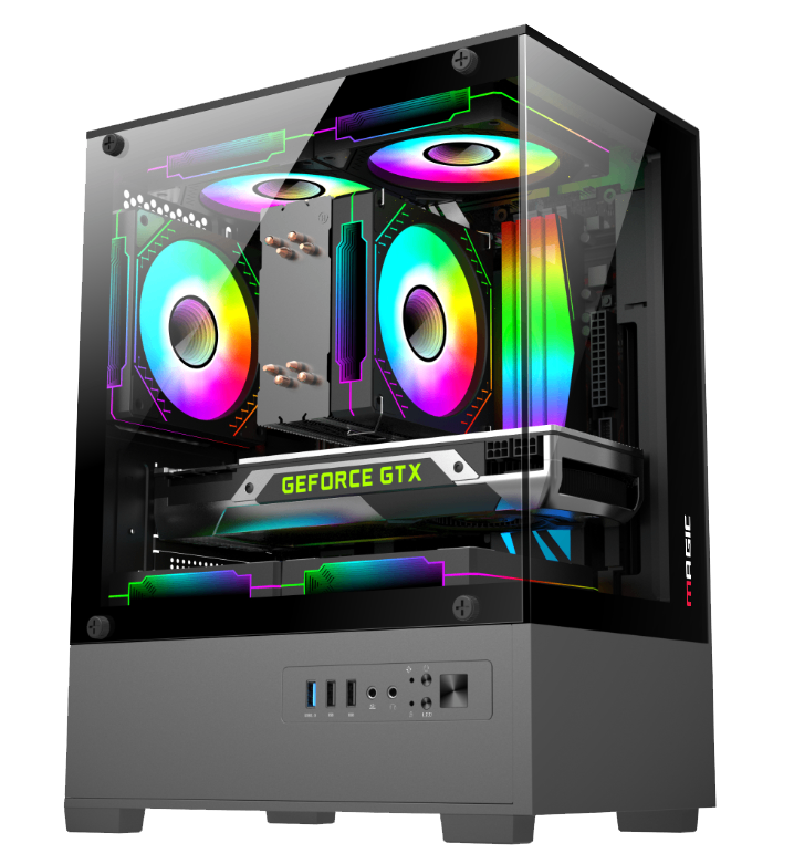 Case Magic Mix Chuẩn M-ATX Đen- Không Fan