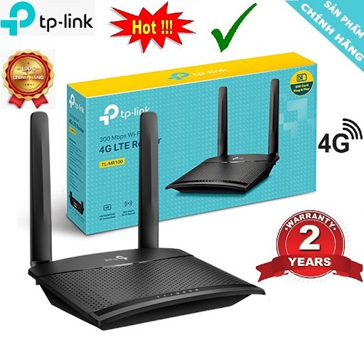 Bộ phát Wifi 4G LTE Tốc độ 300 Mbps Tplink MR100