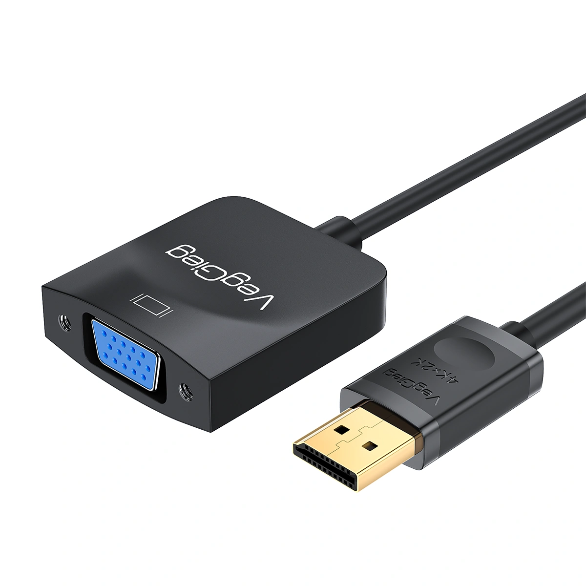Cáp chuyển đổi Displayport to VGA Veggieg V-Z615 hỗ trợ 1080P FullHD@60Hz