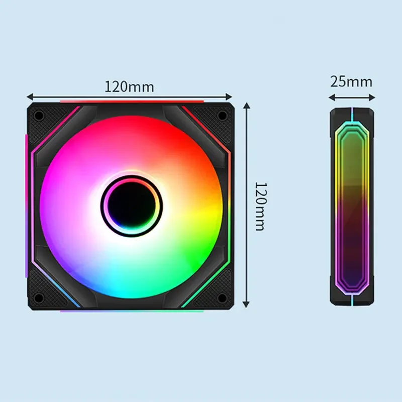 Fan Case Leopard 6 Pro ARGB Đen 4 mặt vô cực (Sync Main)
