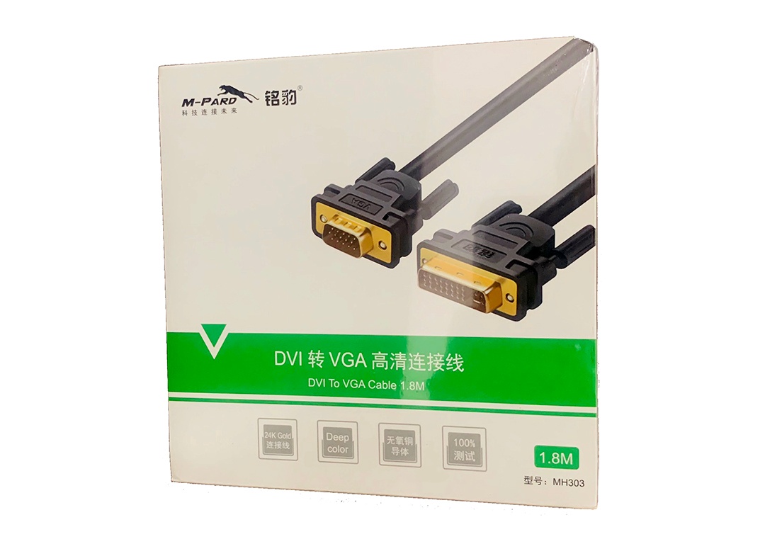 Cáp chuyển DVI (24+1) ra VGA 1.8m M-PARD (MH303)
