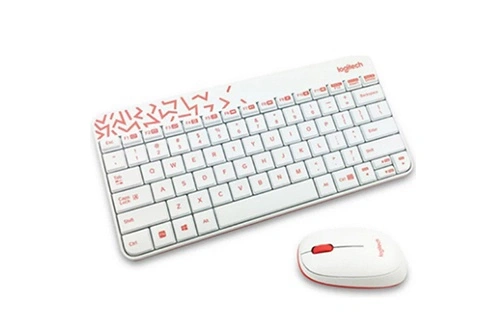 Bộ bàn phím chuột không dây Logitech MK240 Trắng - Đỏ