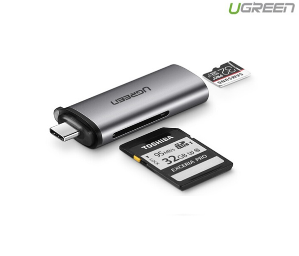 Đầu đọc thẻ nhớ USB Type C cho thẻ SD/TF Ugreen 50704