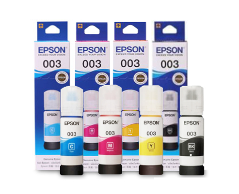 Mực in màu Epson 003 chính hãng(Đen/Xanh/Vàng/Đỏ sen) cho máy Epson L3210/L1210/L3250