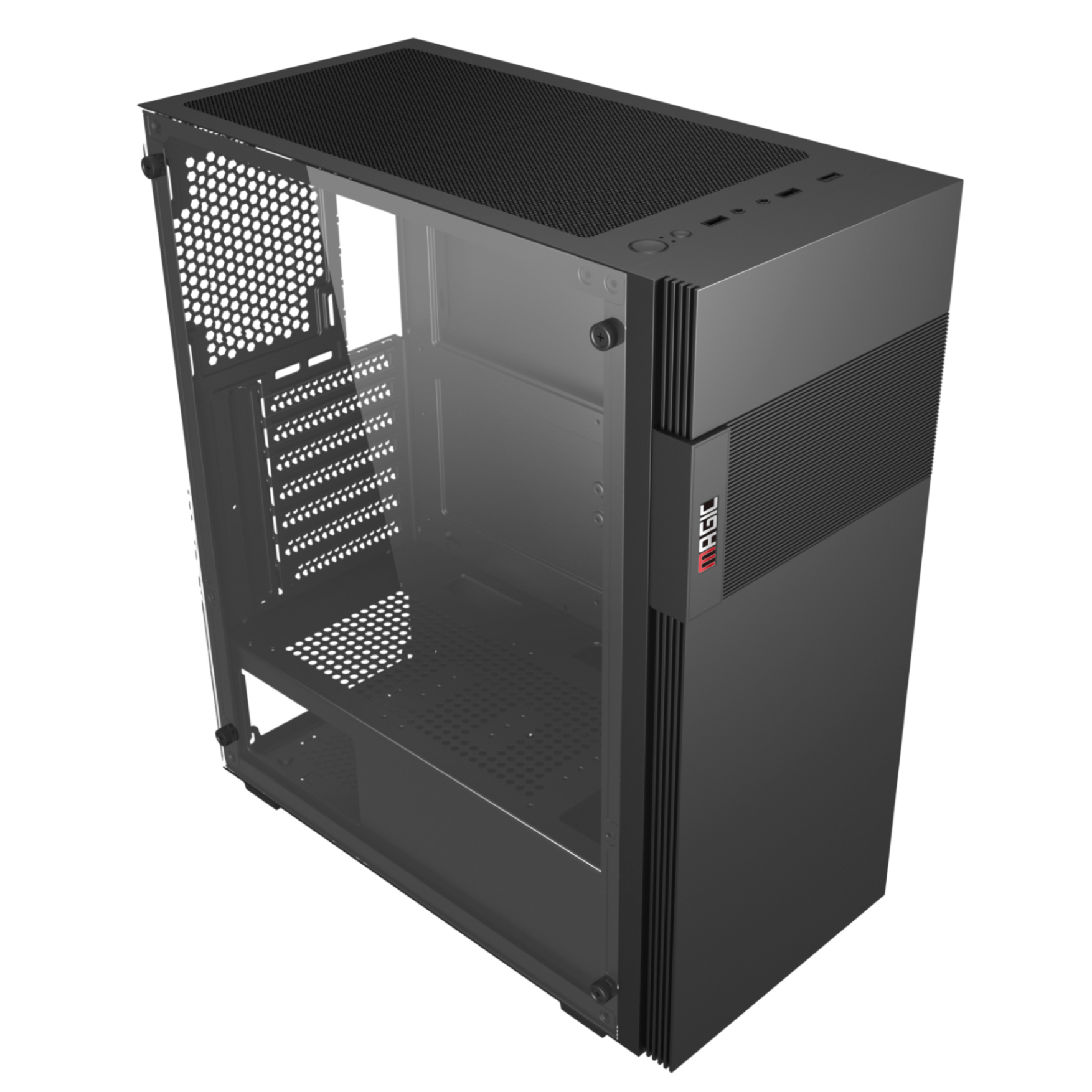 Case Magic GA-02 ATX không kèm fan - Đen