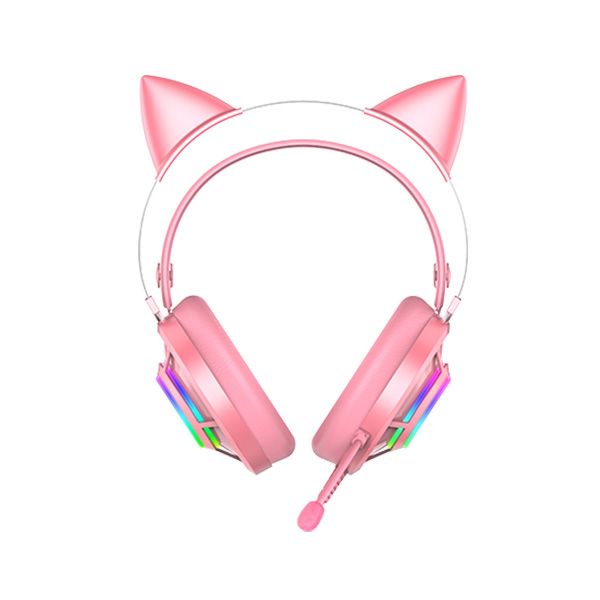 Tai nghe Dare-U EH469 Hồng RGB Tai mèo