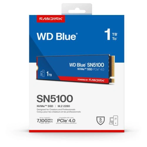 SSD Western Blue SN5100 1TB NVME Gen4 (WDS100T5B0E)