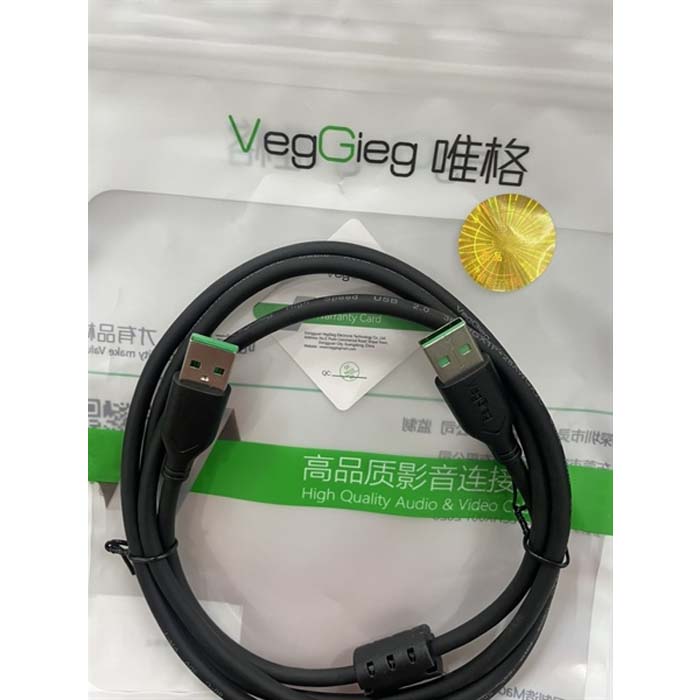 Cáp USB 2 đầu đực dài 1.5m VegGieg V-U109
